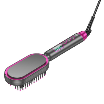 Електрична гребінець-випрямляч для волосся HOCO Electric straightening Hair comb with digital display HP44 сірий