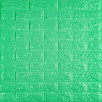 3D панель самоклеющаяся кирпич Sticker Wall 700x770x7мм (012-7) Мята SW-00000050
