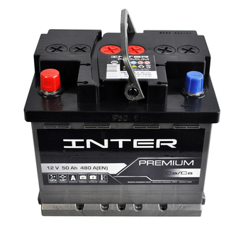 Автомобильный аккумулятор INTER Premium 50Ah 480A L+ 4820219073673