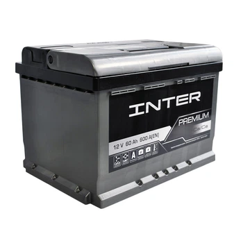 Аккумулятор автомобильный INTER Premium 60Ah 600A R+ 4820219073680