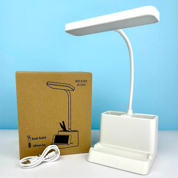 Портативная настольная Led лампа-органайзер 1193, 20SMD, USB с аккумулятором