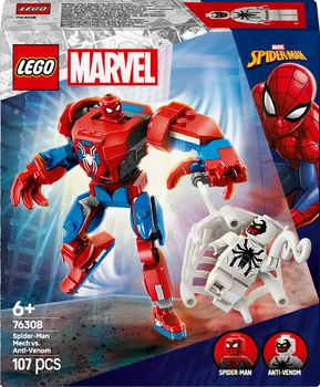 Конструктор LEGO Marvel Робот Людини Павука проти Анти-Венома 107 деталей (76308)
