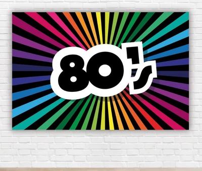 Паперовий плакат "Ретро дискотека 80s" 100х150 см