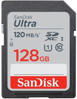 Карта памяти SanDisk Ultra SDSDUNB-128G-GN6IN SD 128GB C10 UHS-I