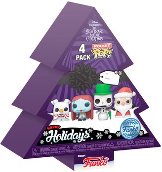 Zestaw figurek Funko Pocket POP Disney Nightmare Before Christmas Happy Holidays 4 szt (889698739115)