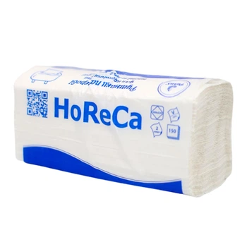 Паперові рушники белые 22*20 см п/пленка 2 слой 150 шт. Parus