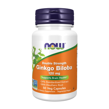 Натуральная добавка Now Foods Гинкго Билоба Ginkgo Biloba Double Strength 120 мг Капсулы