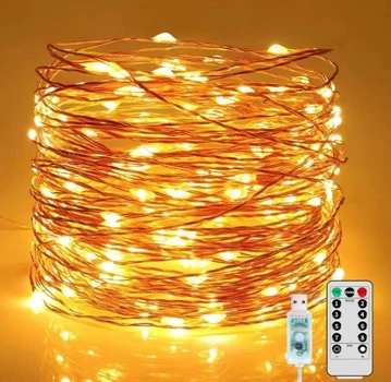 Гірлянда Роса USB 200 LED тепле світло 20 метрів