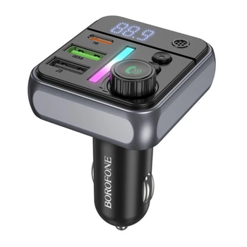 FM-трансмиттер Borofone BC50 PD20W+QC3.018W BT 5.4 Total 38W Цвет Черный