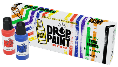 Zestaw farb do aerografu Scale75 Drop Paint True Colors 8 szt x 17 ml (8435635306814)