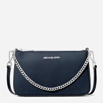 Сумка кросс-боди через плечо женская из натуральной кожи маленькая Michael Kors 321626987 Синяя (1159820174)