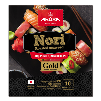 Норі Akura Gold 10 аркушів (4820178460538)