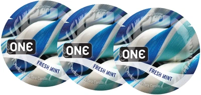Презервативи One Flavor Waves Свіжа м'ята Сині 3 шт (ROZ6400230333)