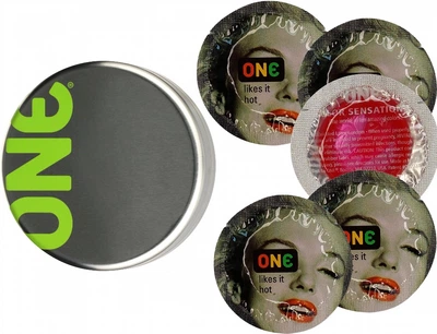 Презервативи One Color Sensation Likes It Hot Рожеві 5 шт в кейсі (ROZ6501052010)