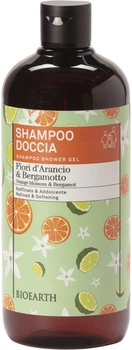 Шампунь-гель увлажняющий Bioearth Family Orange blossom & Bergamot Shampoo shower gel для волос и душа 500 мл (8029182013907)