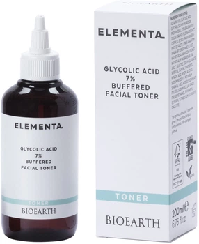 Тонік буферний для обличчя Bioearth Elementa Glycolic Acid 7% Buffered Facial Toner 200 мл (8029182014294)