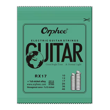 Струни для електрогітари Orphee гітарні струни 6 шт металеві RX17 10-46