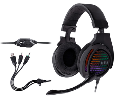 Комп'ютерна аудіо гарнітура Tracer GAMEZONE Aligator RGB rainbow LED (TRASLU46466)