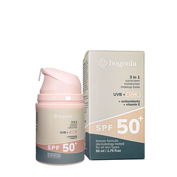 Крем для лица солнцезащитный Bogenia SPF 50+ 3 в 1 Sunscreen Face Cream BG422, 50 мл