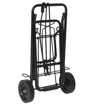 Тележка складная Bo-Camp Luggage Trolley Foldable Black 35 кг с большими колесами и ремнем