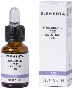 Сыворотка антивозрастная Bioearth Elementa Age Hyaluronic acid solution 2% 15 мл (8029182011163)
