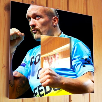 Дзеркало «Боксер Олександр Усик» супер подарунок для фанатів боксу, прикраса бару, кафе, спорт і фітнес клубу