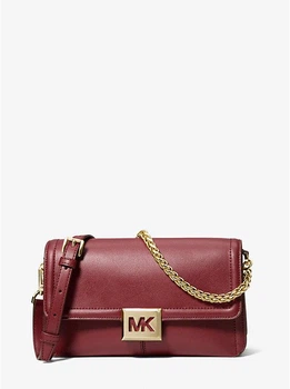 Женская сумка Michael Kors Sonia Medium Leather Shoulder Bag (вишневая)