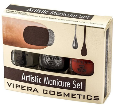 Zestaw lakierów do paznokci Vipera Artistic Manicure Set 06 Dracula 3 x 5.5 ml (5903587573064)