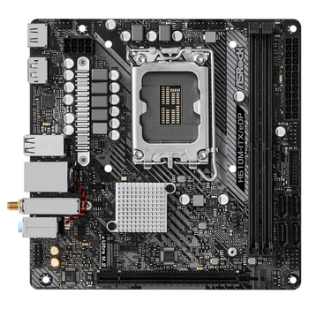 Материнская плата ASRock H610M-ITX/eDP (1700/H610, 2*DDR4, PCIex16, HDMI/DP/eDP, 4xSATAIII, M.2, GLan, 7.1ch, miniITX)