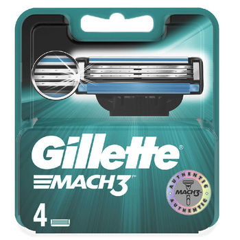 Змінні леза для бритви для гоління Gillette Mach3 4 шт (7702018264230)