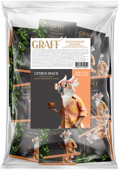 Чай зелений Graff Citrus space байховий з ароматом бергамоту та лимону 1.5 г х 50 пакетиків (4820279611822)