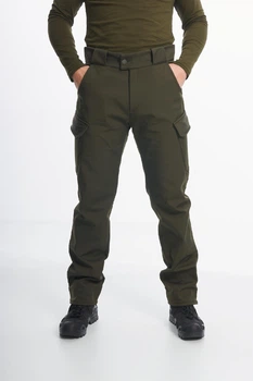 Штаны мужские soft shell на флисе "Peak" хаки (2160258443/XL)