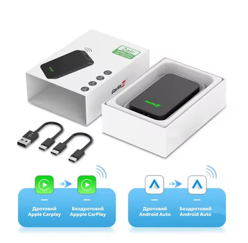 Адаптер CarlinKit 5.0 2AIR - бездротовий Apple CarPlay / Android Auto