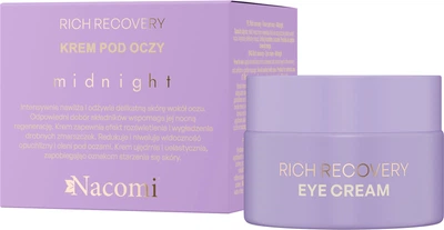 Крем нічний під очі Nacomi Rich Recovery Midnight Омолоджуючий 15 мл (5902539700091)