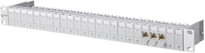 Panel krosowy Metz Connect 24-port 1U 19" Cat 6A (130B11P0-E)