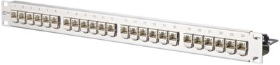 Panel krosowy Metz Connect 24-port 1U 19" Cat 6A (130B11P1-E)