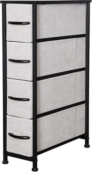 Комод бытовой Luminaria Perfect Slim Gray 4B органайзер для хранения вещей и одежды Серый (6951427270023)