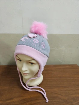 Шапка для дівчинки tutu 00926 50-52 Сіра