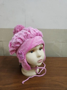 Шапка зимова для дівчинки tutu 00979 48-50 Малинова