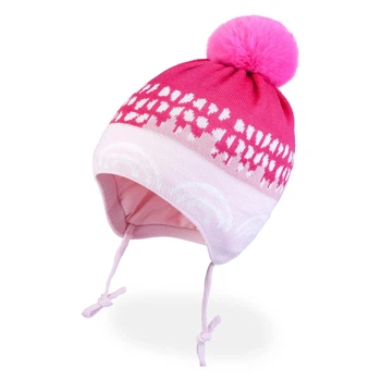 Зимняя шапка для девочки tutu 05844 46-50 Розовая
