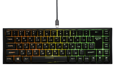 Клавіатура мембранна 2E GAMING KG360 68key, USB/WL, EN/UA/RU, RGB, чорний (2E-KG360UBK)