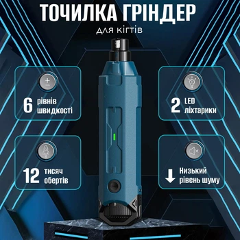 Профессиональный гриндер точилка для когтей собак и кошек Noxon Pet Nail Grinder Pro X7 беспроводной электрический триммер на аккумуляторе для подпиливания когтей животных