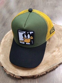 Кепка Бейсболка Тракер с сеткой Goorin Brothers Cartoons Мультик Daffy Duck с Уткой хаки