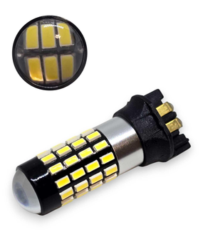 Светодиодная лампа с цоколем PW24W 54SMD 3014 12V Белая с обманкой (24401)