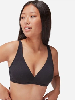 Бюстгальтер без косточек бесшовный хлопковый Gisela Undies Bra 10142 85B Черный (8434299563663)