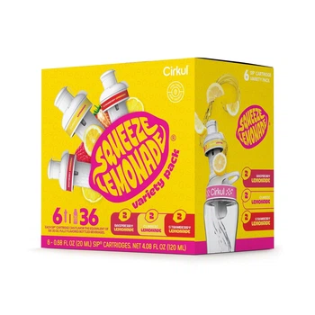 Картридж Cirkul 6 шт зі Смаком Лимонаду (Класичний, Полуничний, Малиновий) Squeeze Lemonade Flavor Cartridge with B vitamins Cirkul 41088