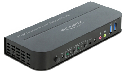 Przełącznik KVM Delock 8K30Hz DP 1.4, USB 3.0, 3.5 mm (4043619114825)