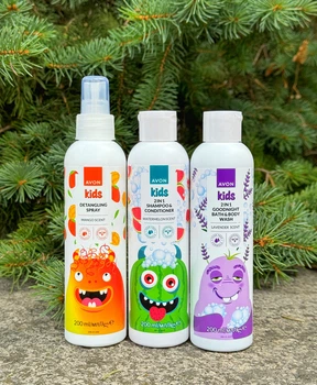 Набір Avon Kids "Веселе купання" 3-в-1( шампунь, піна для ванни, спрей для волосся)