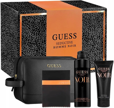 Набір для чоловіків Guess Seductive Noir Homme Туалетна вода 100 мл + Гель для душу 100 мл + Дезодорант 226 мл + Косметичка (85715329776)