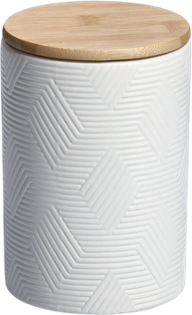 Słoik na produkty sypkie Zeller ceramiczny żłobiony z wieczkiem 770 ml (4003368198484)